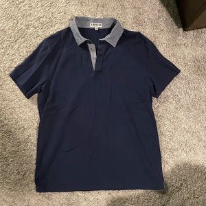 Express Navy Stretch Polo
